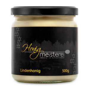 Cremig gerührter Lindenhonig im 500-g-Glas – Honigmeisterei