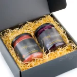 Honig Geschenkset mit Himbeere und Heidelbeere in Blütenhonig